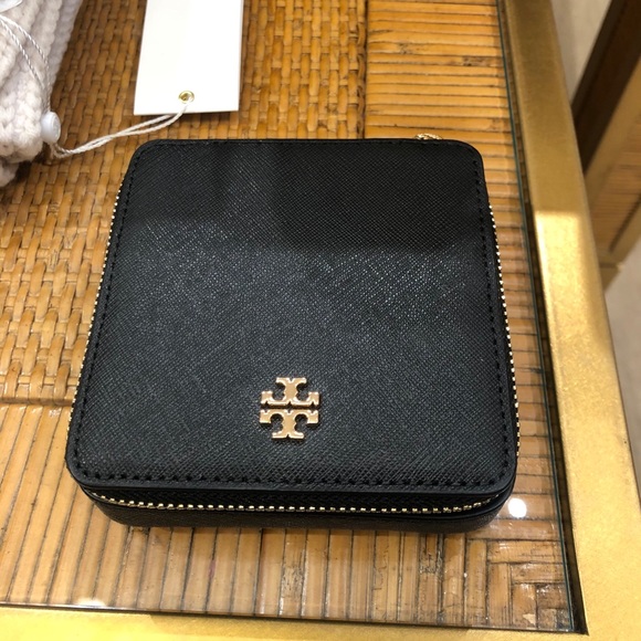 Tory Butch Emerson Jewelry Case - Black - Picture 1 of 6